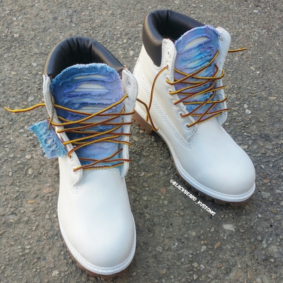 Denim Timberlands - Picture 1 of 1